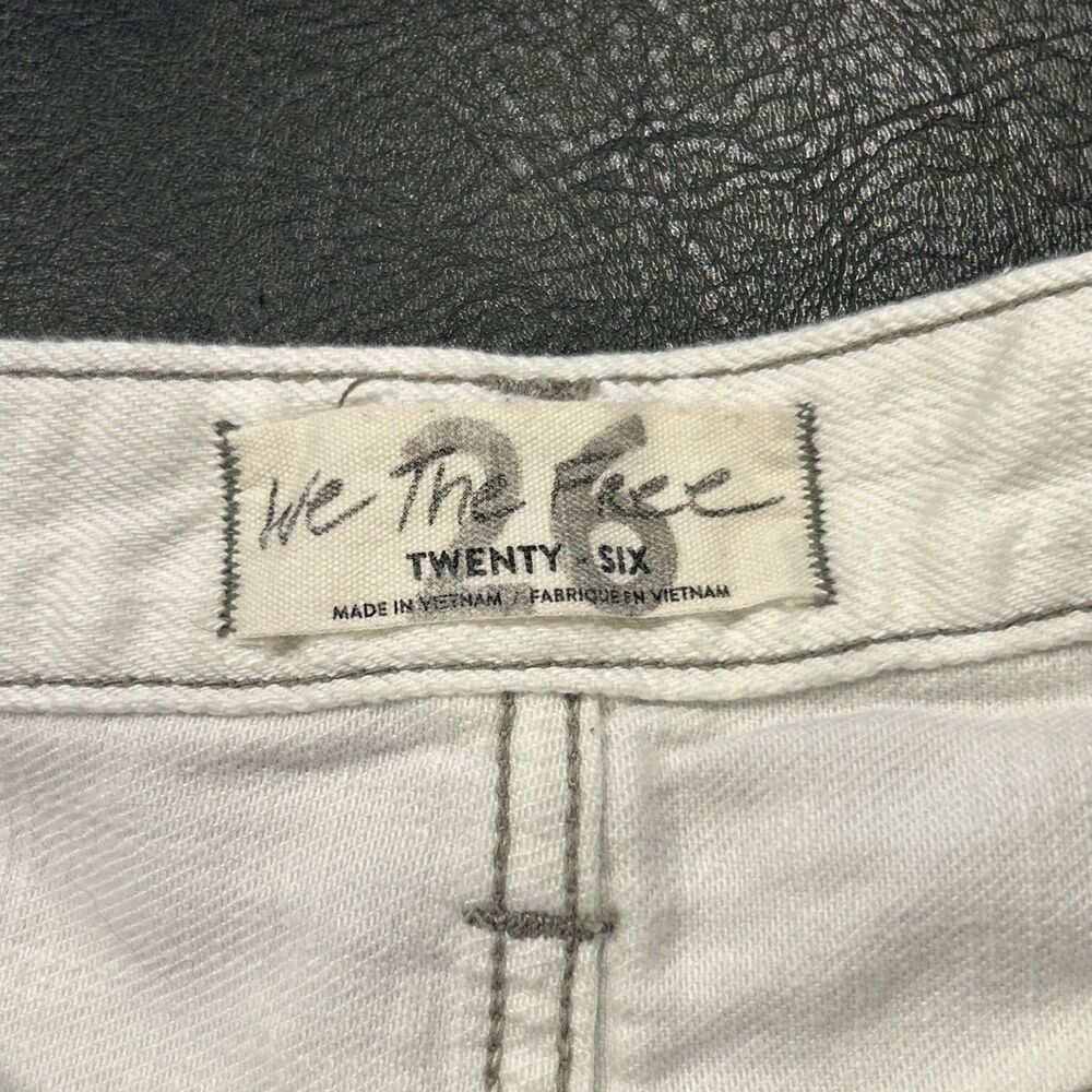 We The Free People Jeans Shorts Womens 26 Denim Romeo Rolled Cut Off Distressed - Picture 3 of 5